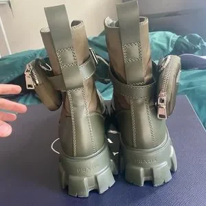 Prada | Shoes | Prada Monolith Boots In Military Green Mens 